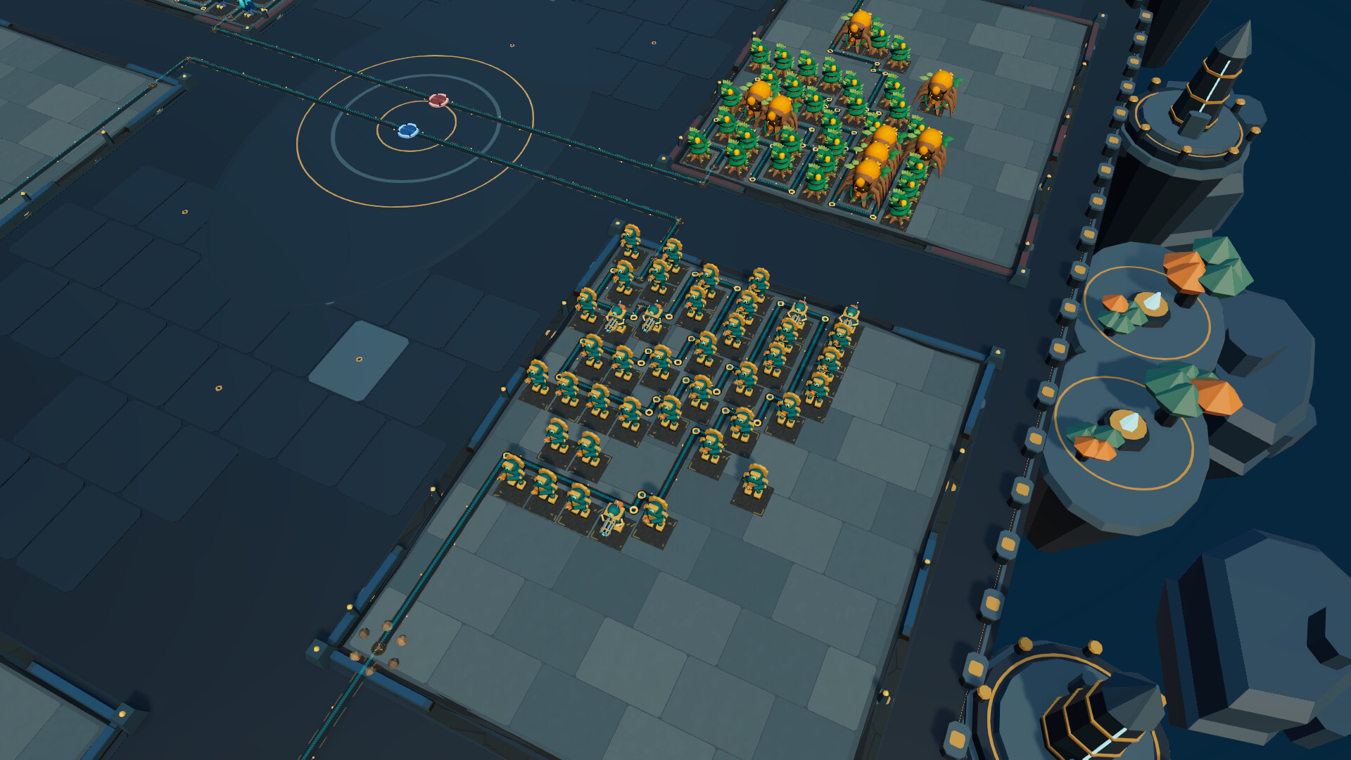 Rampartloom battlefield and tower formations